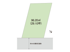 29坪以上の広さの現地区画図