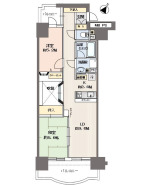 2LDKの間取りは、利便性が高く快適に使えます。