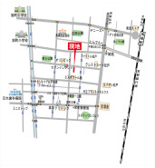 常磐緩行線「馬橋」駅より徒歩14分の現地案内図