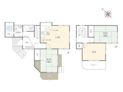 テラス＆ヌレ縁のある開放的な和室に、2階の広々6帖和室。和のくつろぎが満ちる住まい。