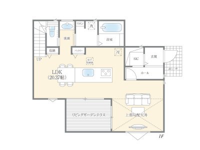 【1号棟】1階間取り