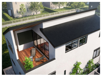 【2号棟】バルコニー
一歩外へ出れば、そこはプライベートな空の広場「スカイデッキ」のある暮らし