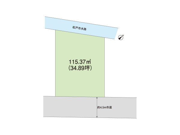 仲介　土地分譲（松戸市新松戸一丁目）