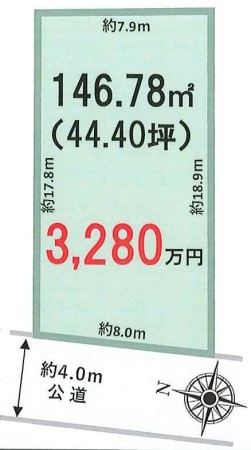 松戸市八ケ崎1丁目　土地