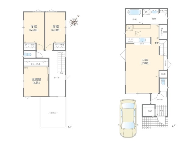 プロ監修の家具付き販売

■土地面積：110.26㎡
■建物面積：97.29㎡
■間取り　：３LDK＋フリースペース

光セラ×SOLIDで魅せる、圧倒的存在感のファサード
■ベース外壁材：
光セラ「フラットデザインパネル」
■アクセント外壁材：
SOLIDtypeM_LAP-鉄黒（てつぐろ）
