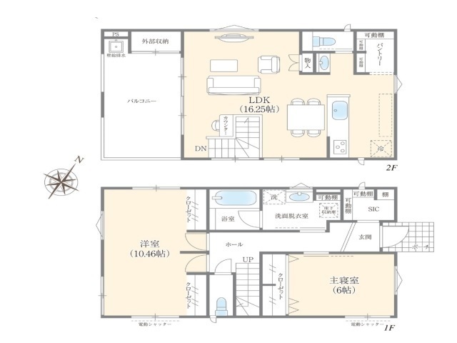 ■土地面積：116.90㎡
■建物面積：103.50㎡
■間取り　：3LDK＋スカイデッキ
■カースペース：２台