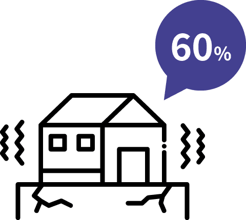 耐力壁直下率60％以上イメージ