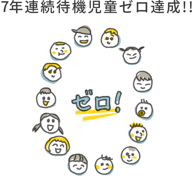 7年連続待機児童ゼロ達成!!